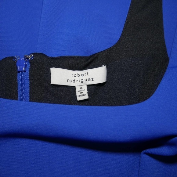 ROBERT Rodriguez Cobalt Blue Peplum Pencil Mini Dress EUC Size 8 - Picture 9 of 11
